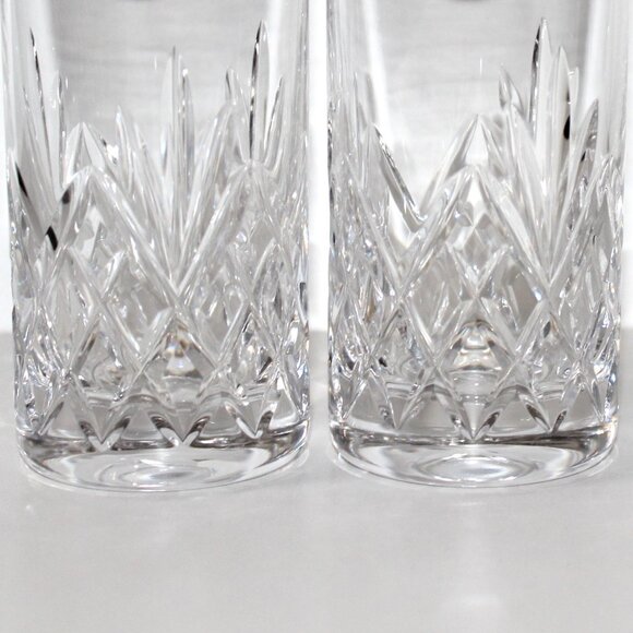 Vintage Bohemia Crystal Highball Glasses - Maison Birks Tumblers - Picture 4 of 16